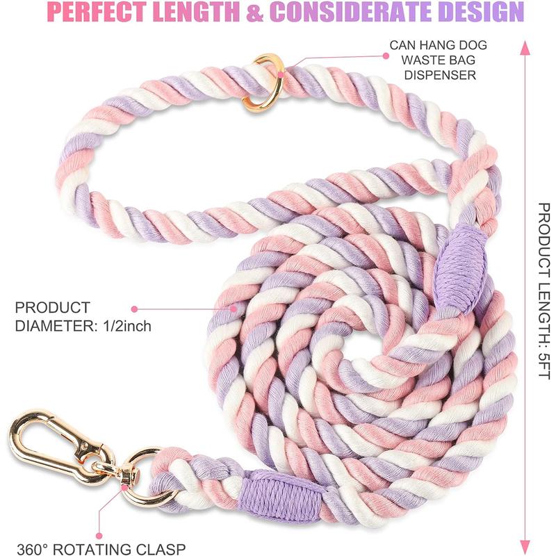 Product Introduction of Dog Leash Pet Traction Rope Hand-Woven  Rope Suitable For Medium And Large Dogs 19