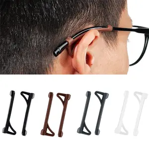 Liui   Kacamata Silikon Tabung Bulat Anti Selip Pengait Telinga Anti Hilang Penutup Kaki Kacamata Pengait Telinga Kacamata