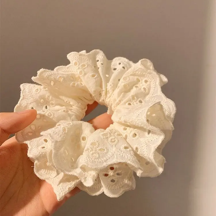 Scrunchie Hoa Nhẹ Nhàng, Phong Cách Hàn Quốc, Nghệ Thuật, Bóng Lớn, Băng Đô Cài Tóc, Băng Đô, Phụ Kiện Tóc, Bán Chạy, Phong Cách Hoa, [Shop Bán Chạy] 3