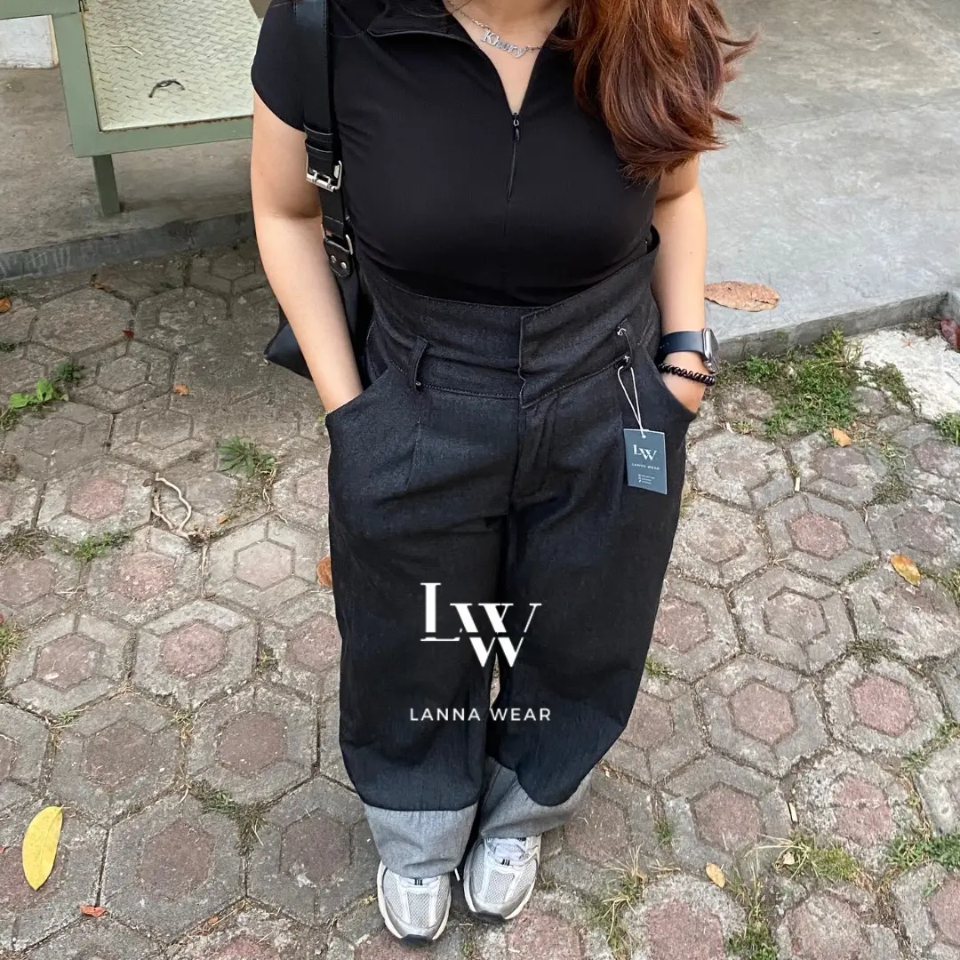 MOODY PANTS/HAIGHWAIST/CELANA KULOT DENIM