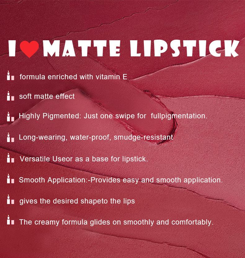 Product Introduction of Ochain Velvet Matte Lipstick Matte Surface Waterproof and Durable Non-Decolorization Non-Fading Nonstick Cup Lipstick 4