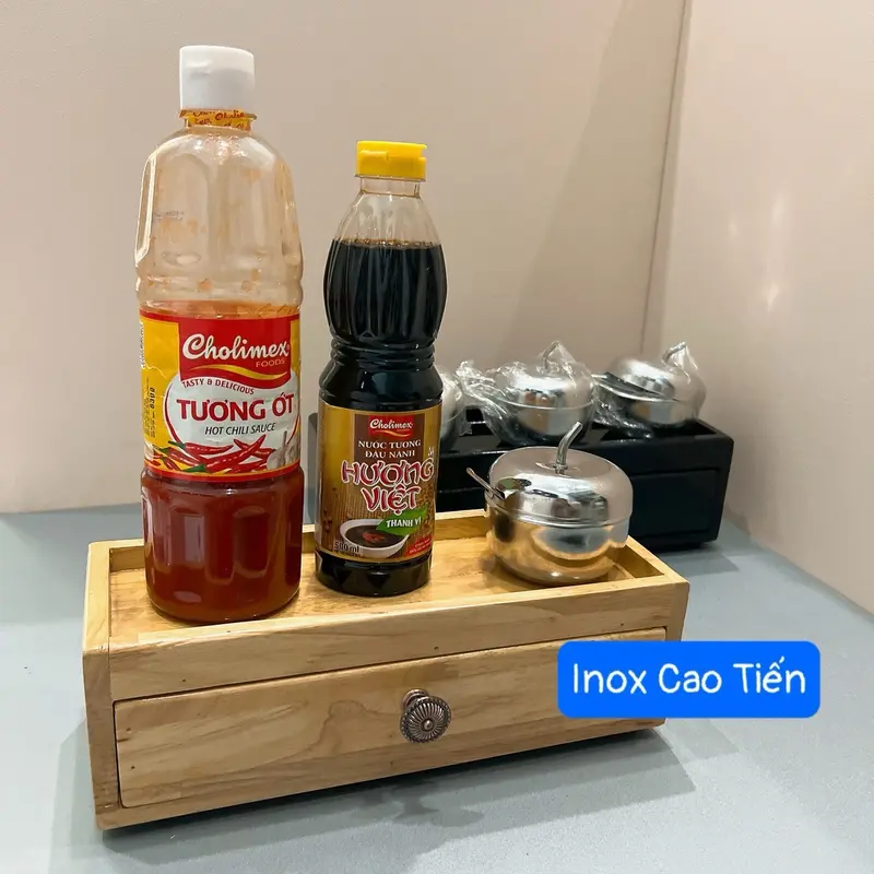 Hộp gỗ đựng đũa muỗng 1 ngăn & 2 ngăn 6