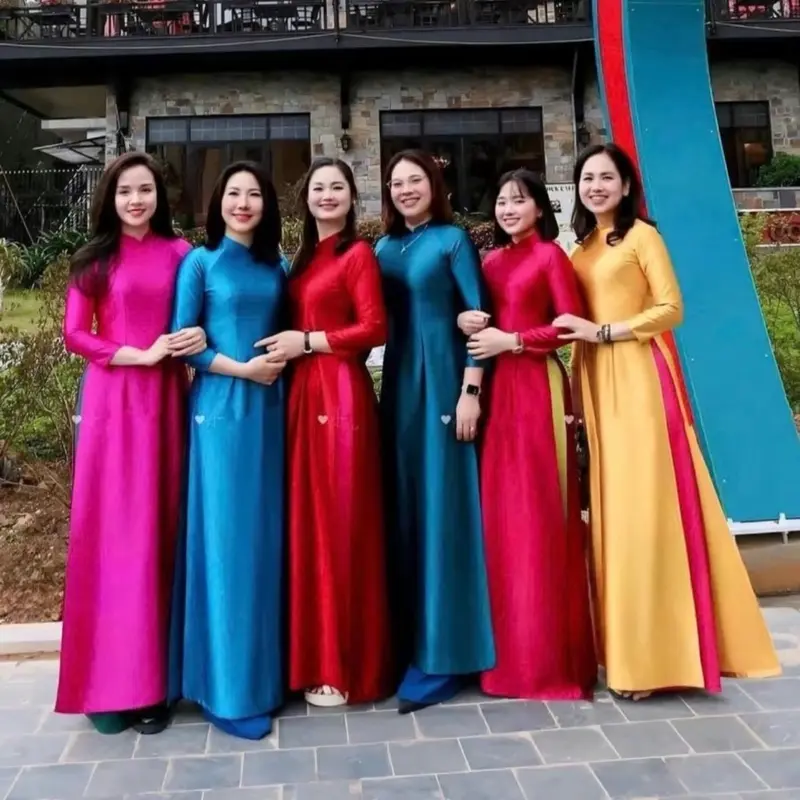 ÁO DÀI RUBY TRƠN NHIỀU TONE MÀU