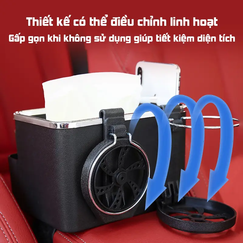 Hộp Đựng Đồ Đa Năng Gắn Bệ Tỳ Tay Ô Tô, Hộp Đựng Giấy, Giá Để Nước Trên Ô Tô, Để Đồ Dùng Cá Nhân Tiện Lợi Phụ Tùng 3
