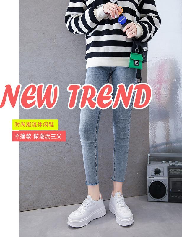 Product Introduction of Platform White Shoes Women's 2024 New Autumn Thin Breathable Sneakers Western Style Leisure Women's Shoes Short Women's White 1