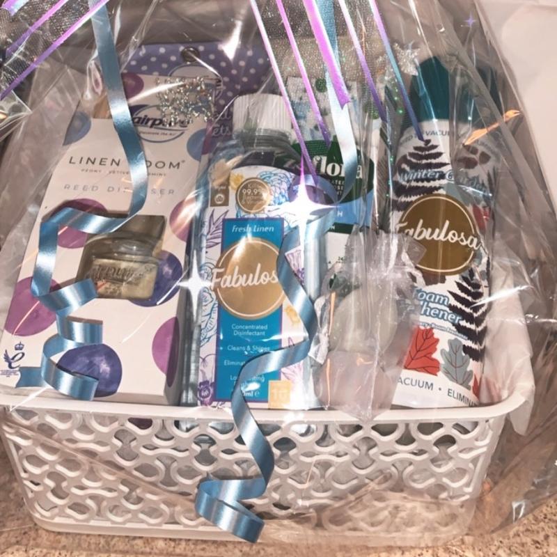 Cleaning hamper bundle great new home gift  hamper Mrs Hinch inspired cleaning hamper -  linen / cotton - spring clean ,birthday, Mother’s Day Easter products 4