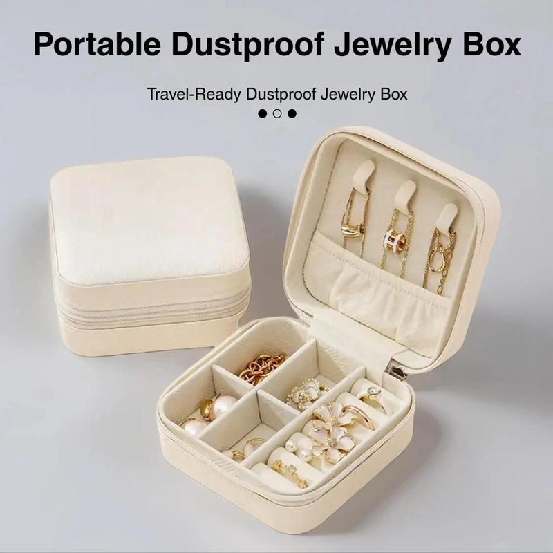 Portable Jewelry Storage Box, 1 Count Dustproof Multi-grid Jewelry Organizer, Jewelry Storage Box for Earring Necklace Ring Bracelet, Stackers Jewellery Box, Easter Gifts, Display Box, Compartment Box, Travel Accessories 2
