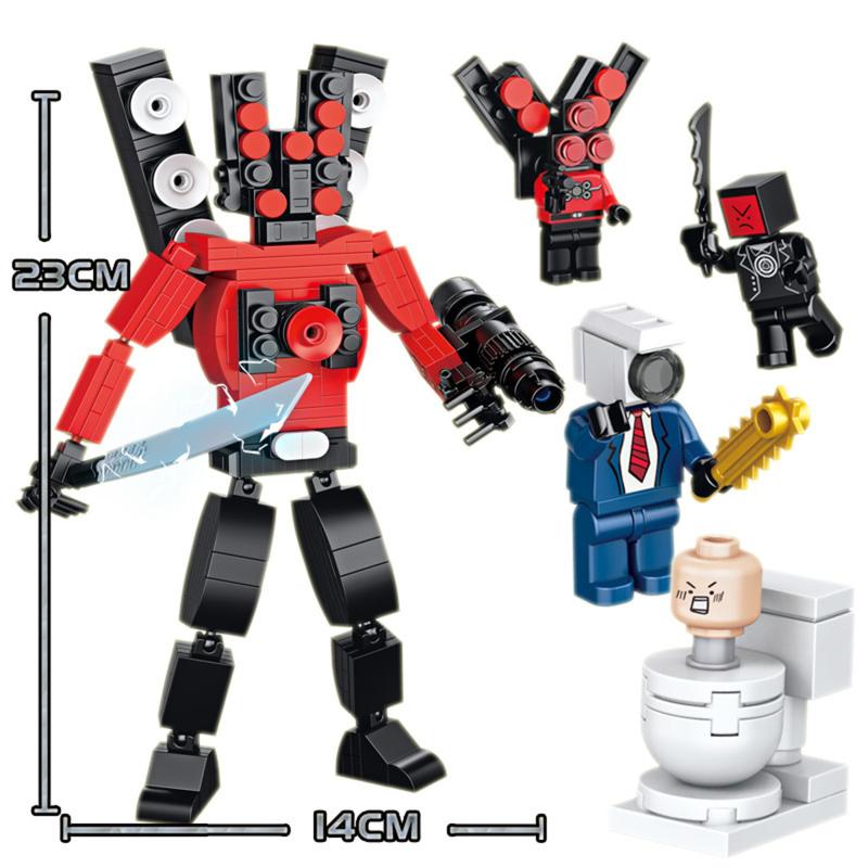 Bộ đồ chơi lắp ráp Toilet Skibidi Titan Sound Man CameraMan Titan TVman Loa SpeakerMan V2 Toy 2