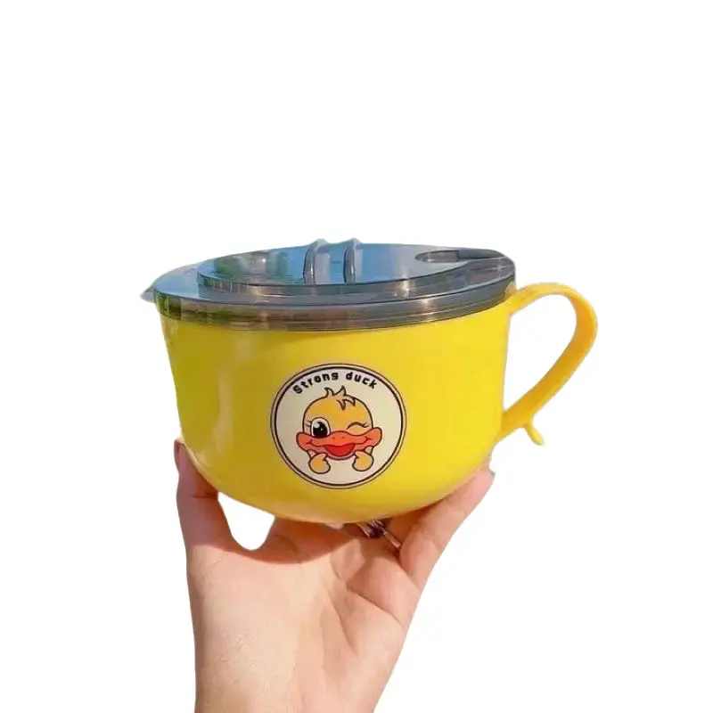 CA MỲ VỊT VÀNG , BÁT ĂN DẶM 1000ML, INOX GIỮ NHIỆT