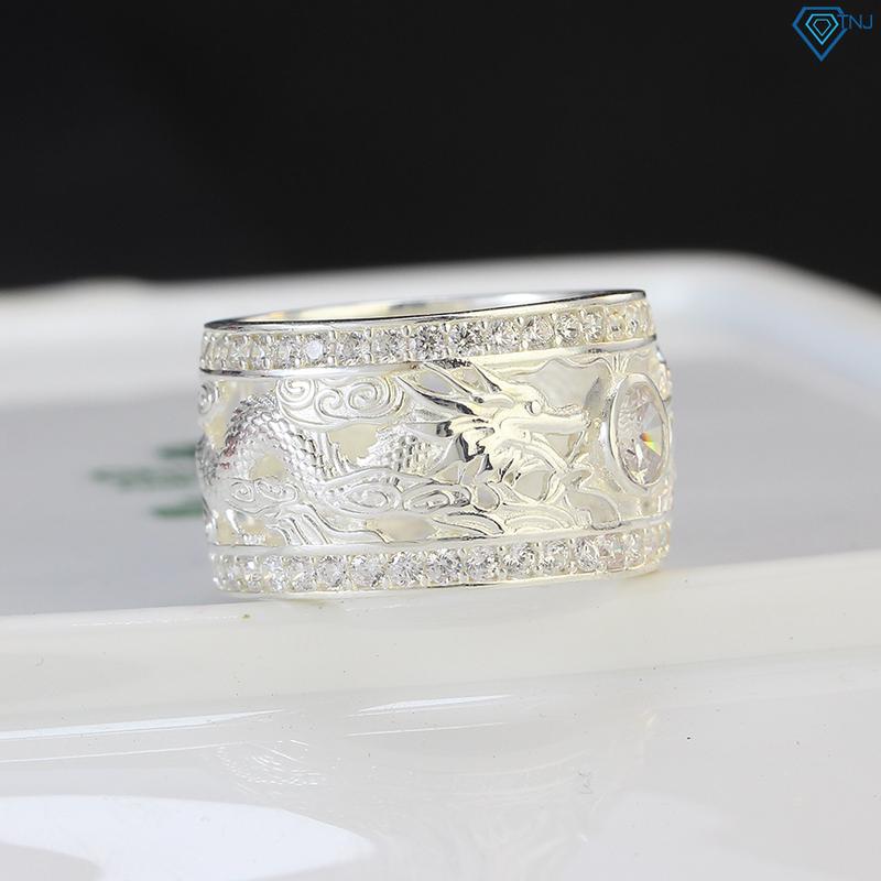 Nhẫn bạc nam hình rồng đính đá NNA0392 - Trang Sức TNJ