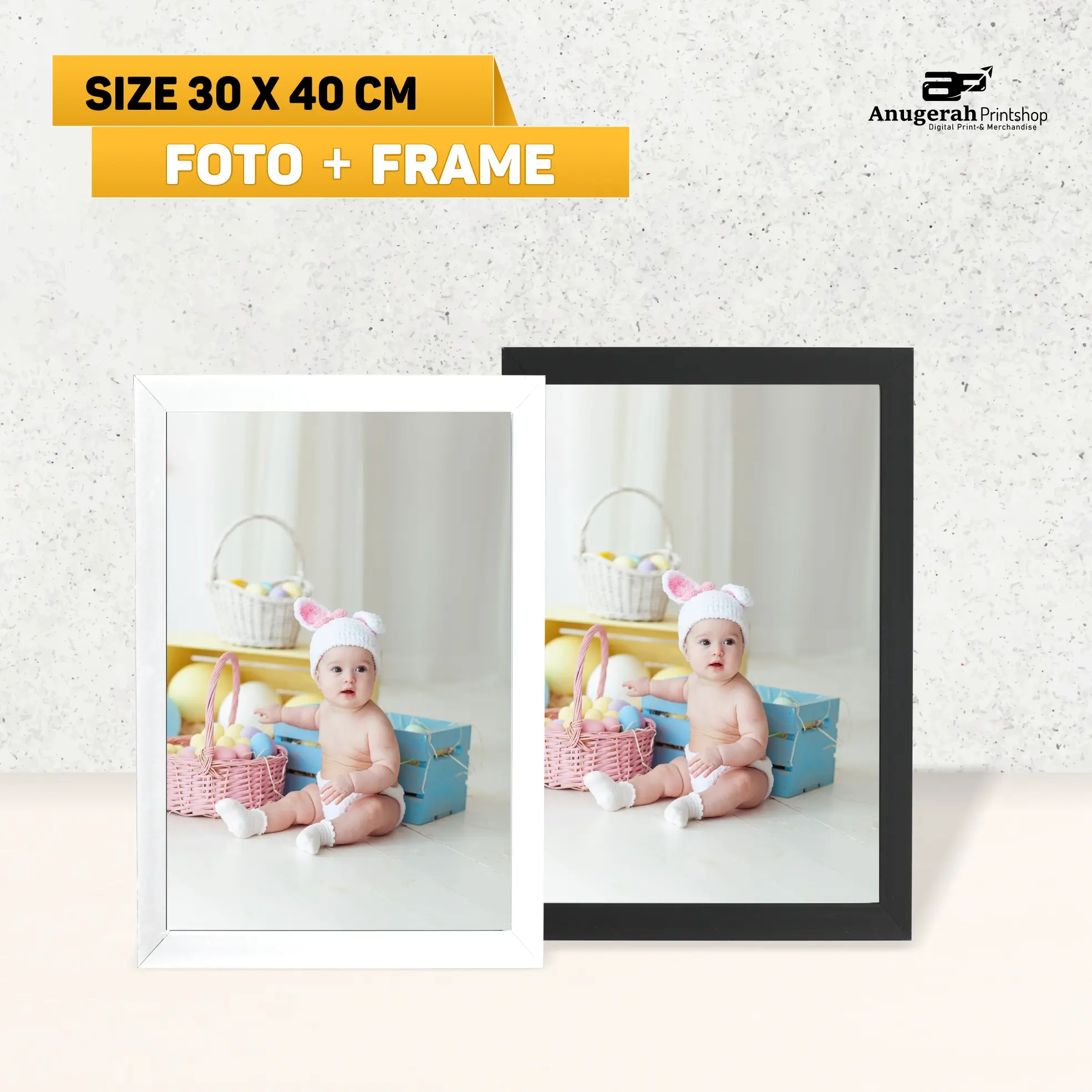 CETAK FOTO CUSTOM bingkai FRAME MINIMALIS 30X40 CM FRAME TANPA KACA Modern Dipasang di Dinding