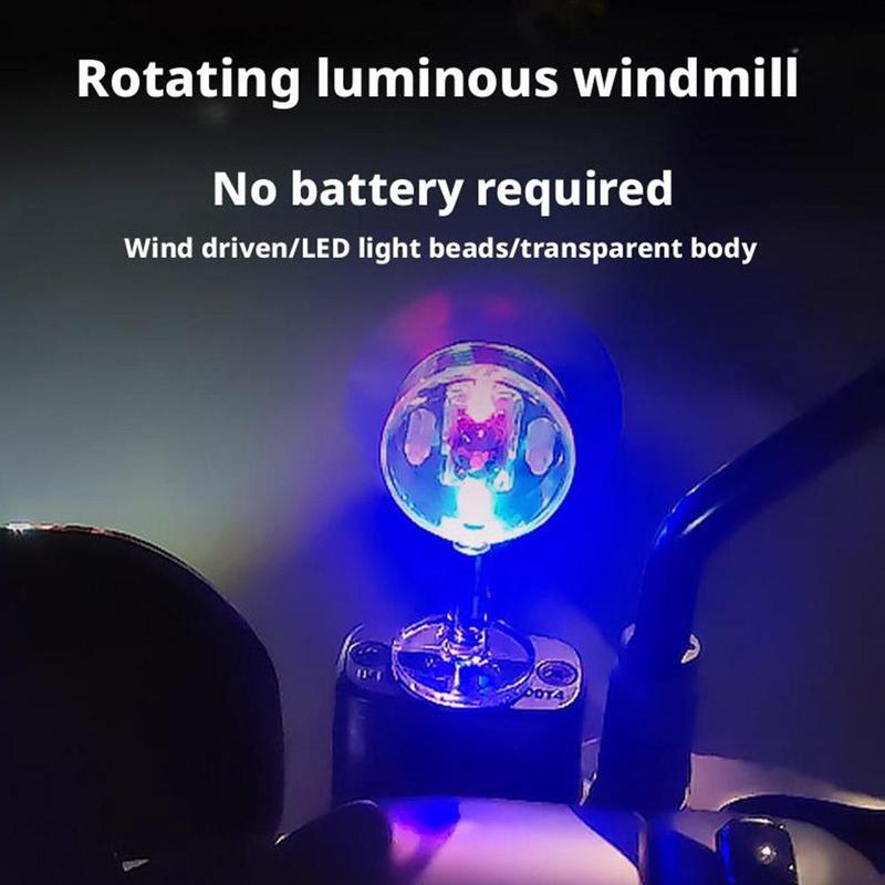 Product Introduction of Electric Bike Motorcycle Decoration Wind Energy Luminous Small Windmill And Bicycle Car Wind Power Small Fan Decoration Ornaments 19