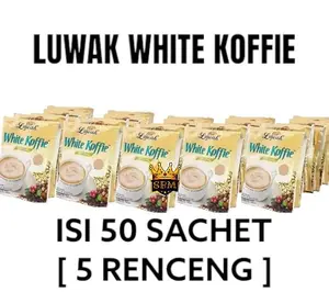 ISI 50 ~ATG~ LUWAK WHITE KOFFIE ORIGINAL SACHET Organik Pak Coffee Kopi Bubuk