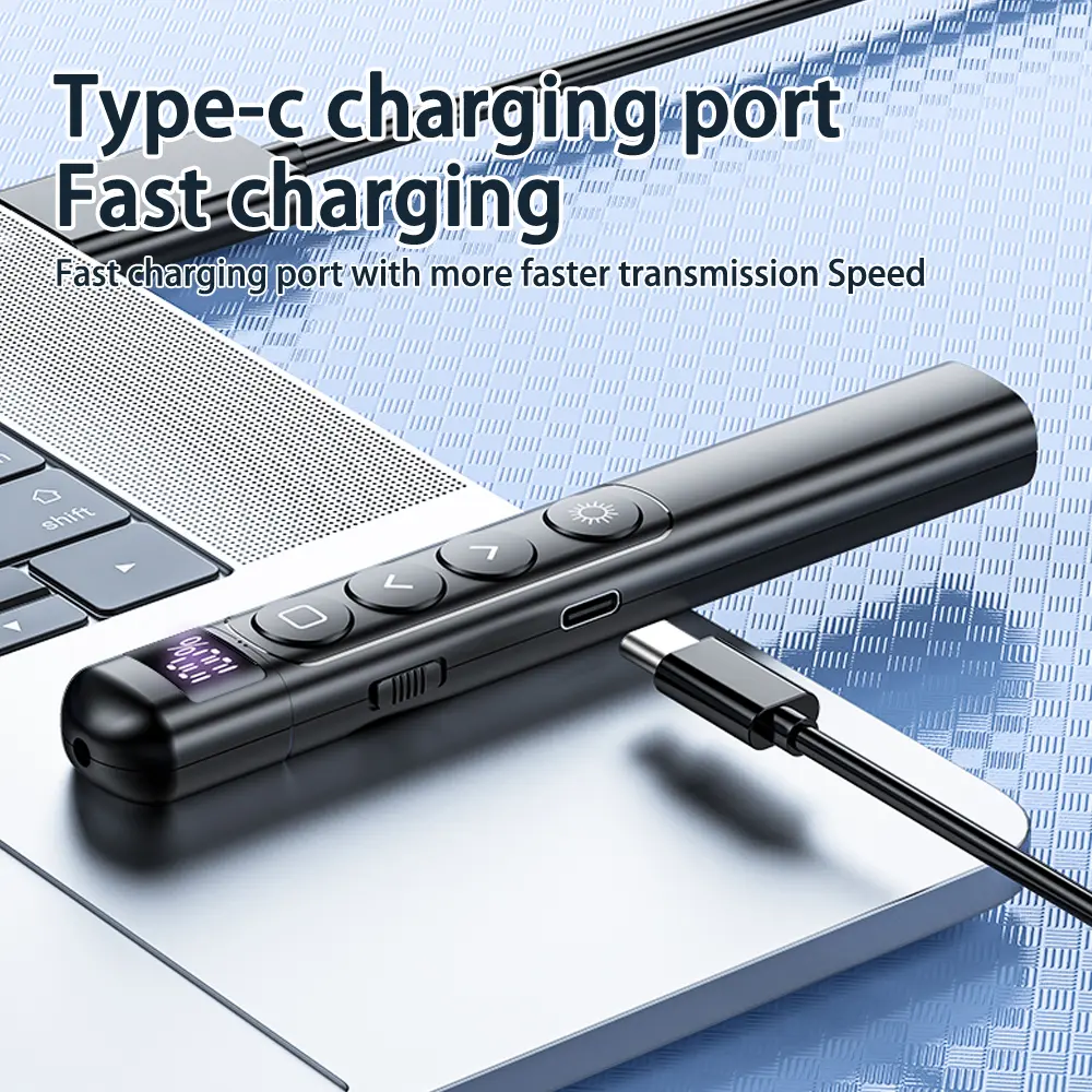 Wireless Pointer Pen with 100m Control Distance and Integrated Receiver - Perfect for Work, Academics and Presentations