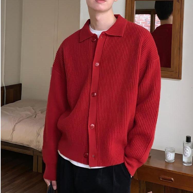 Áo Khoác Len Cardigan Dệt Kim Màu Trơn Cao Cấp Dáng Rộng Nam Nữ Menswear NT25 A02 2