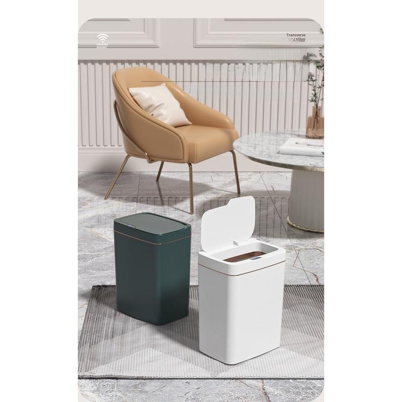 Product Introduction of 18L Smart Bathroom Trash Can Automatic Bagging Electronic Trash Can Touchless Narrow Smart Sensor Garbage Bin Smart Home 13