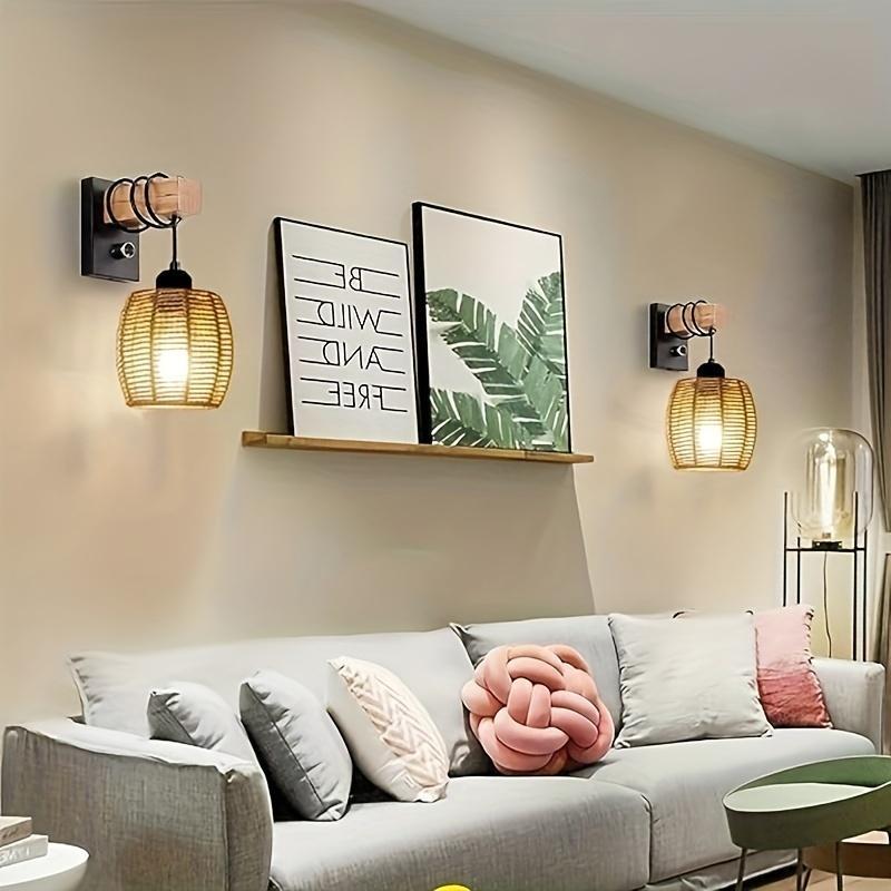 Product Introduction of Rattan Light Shade, E26 Lampshade for Chandeliers, Desk Lamps, Wall Lamps, Vintage Small Light Bulb Cover, Decorative Light Bulb Cover for Home Decor 14