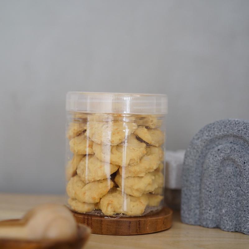 ALMOND CHEESE Cookies Premium Camilan snack Keju Cheddar Kacang Almond Toples Tabung 2
