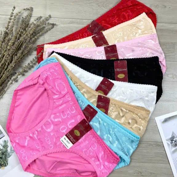 Combo 10 Quần Lót Nữ Thông Hơi Gấm Thái Phối Ren Cao Cấp (6537) Từ 40-75  Kg, Mặc Siêu Êm Thoáng Mát Co Giãn Đàn Hồi Tốt Thoáng Khí