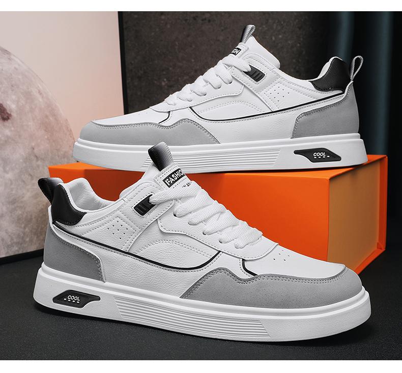 Product Introduction of Labor Protection Men's Shoes Summer 2025 New Waterproof Non-slip Leather Panel Shoes Men's Casual Sports Work White Trendy Shoes 17