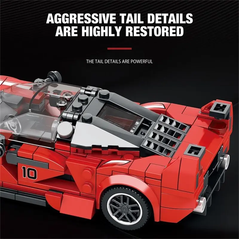 Red Dragon Balance Supercar Model Building Blocks, 360pcs/set DIY Assembly Building Blocks Toy, Creative Model Blocks Building Toy for Kids 6