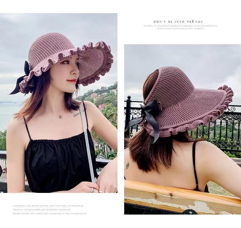 Product Introduction of Mũ Chống Nắng Cho Nữ, Mũ Đầu To, Thiết Kế Rỗng Mũ Chống Nắng, Đi Kèm Với Dây Chống Gió, Ren Lụa Lúa Mì, Thích Hợp Cho Các Hoạt Động Ngoài Trời Trẻ Trung 16