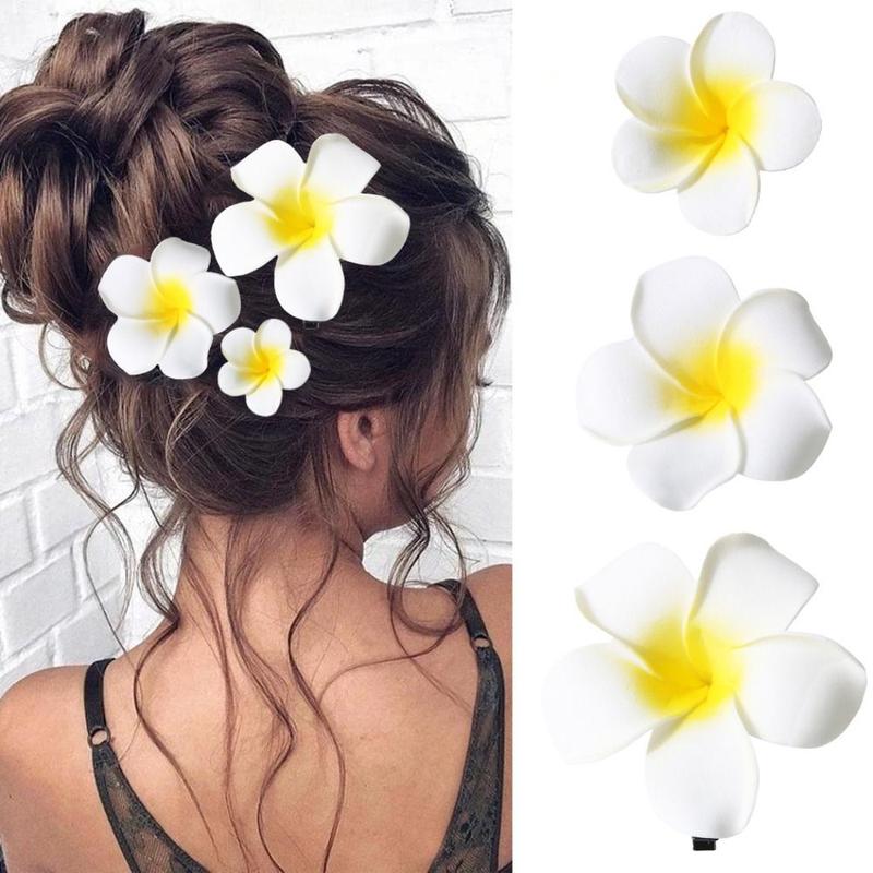 Product Introduction of Hair Clamp Wedding Decoration Egg Blossom Hair Clips Party Supplies For Bridal Wedding Party Beach Holiday Flower Headwear Hair Accessories Duck Billed Clip Hair Barrette Hawaiian 10
