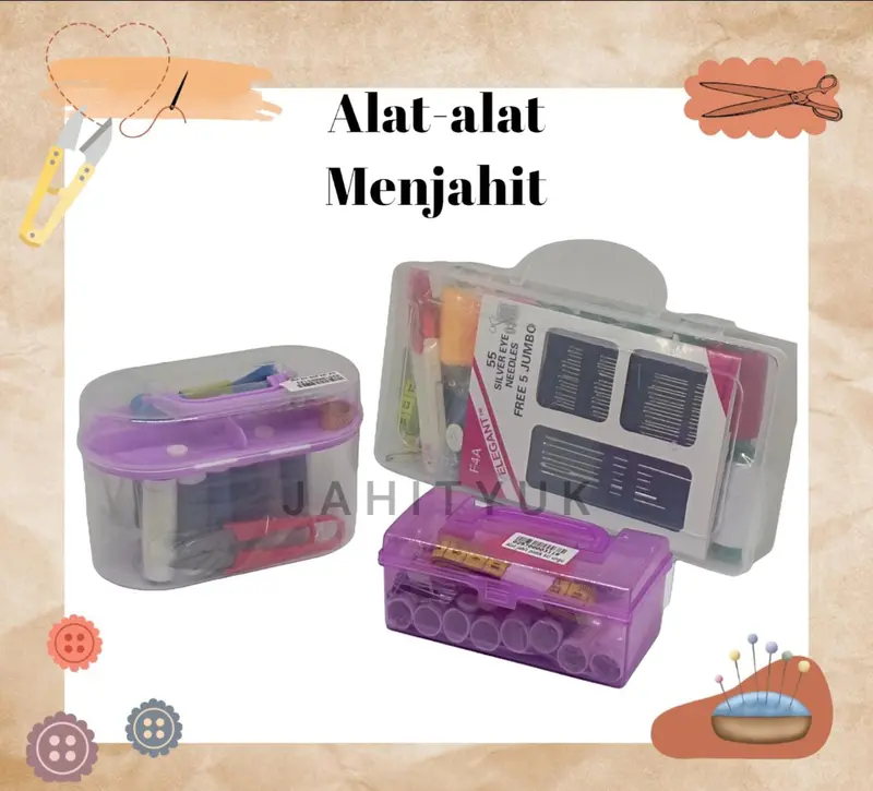 Alat Jahit Set Sewing Kit Lengkap / Sewing Kit Lengkap Portable Jarum Peralatan 0