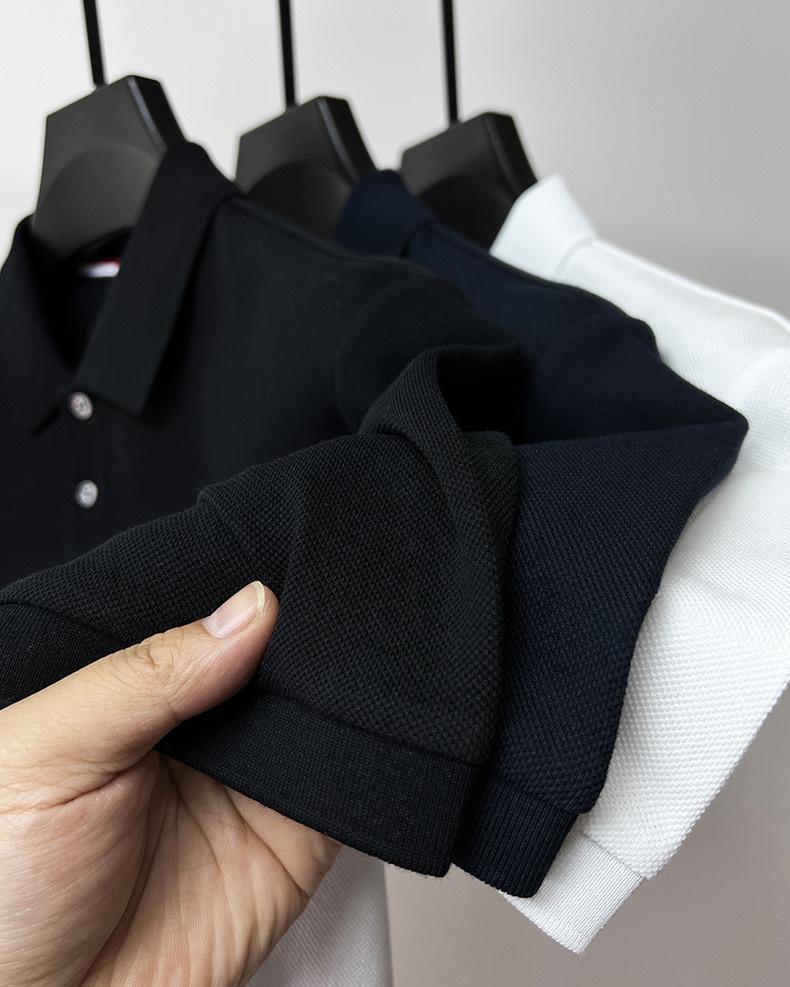 Product Introduction of Áo Thun ngắn Tay Cotton Mùa Hè, Quần Áo Cao Cấp, Dành Cho Nam Giới, Có Viền Xẻ Tà Ở Viền, Áo Polo Thường Ngày Hợp Xu hướng Tay Lửng 3