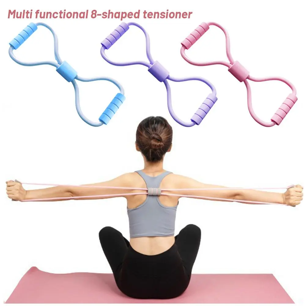 8 Word Tensioner Home Fitness Elastic Band Yoga Equipment Female Practice Artifact Stretching Z5Q9