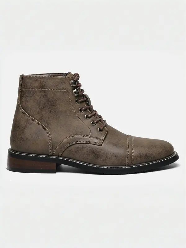 Men's Fashionable Retro Boots, Casual Comfortable Ankle Boots for Men, Fashionable Boots for Daily Wear, Boy 5