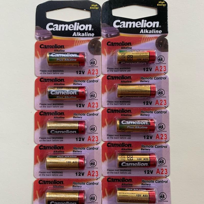 Vỉ 5 viên Pin 23A/27a Camelion 12v thay khiển remote Cửa Cuốn, Pin chuông cửa - Mẫu xịn