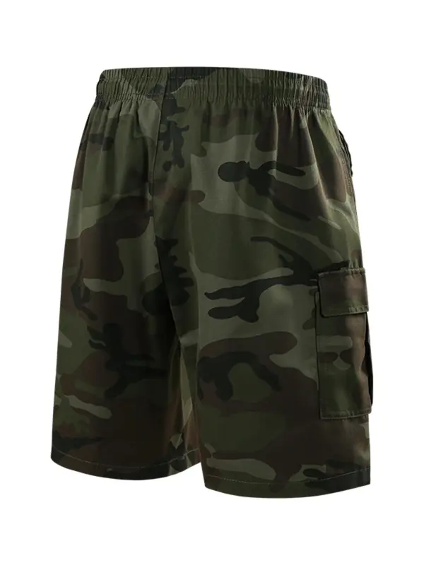 Men's Camo Print Multi-pocket Cargo Shorts, Regular Fit Casual Fashion Comfy Shorts for Summer, Men's Bottoms for Outdoor Wear 8