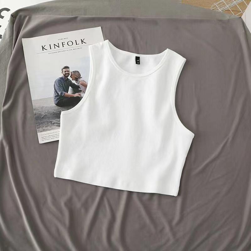 Product Introduction of Quần Áo Nữ, Phong Cách Instagram Châu Âu Và Mỹ Áo Vest Cropped Mùa Hè, Phong Cách Bm Người Nổi Tiếng Trên Internet Quốc Tế Thương, Cạp Cao, Bó Sát, Dáng Ôm, Ngắn, Không Tay, Mặc Trong Cho Nữ Top Women Trắng 17