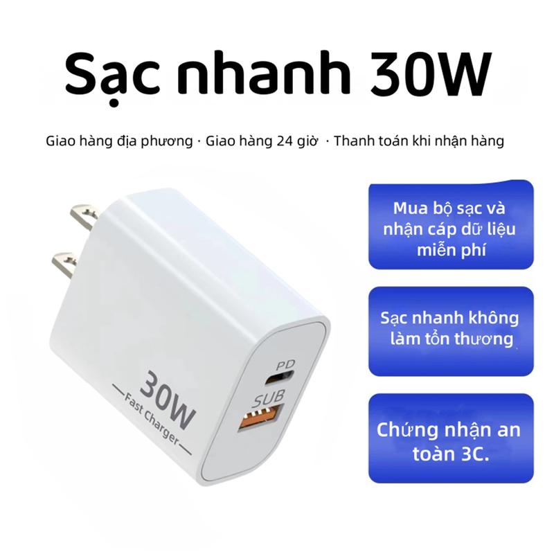 Bộ Sạc nhanh PD 20W Không Nóng Máy An Toàn Ổn Định Bảo Hành 12 Tháng 2