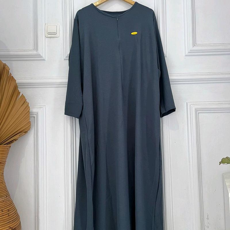 Tans Store - Long Daily Dress Abaya Daily Wanita Gamis Basic Simple Elegant Crinkle Muslim 5