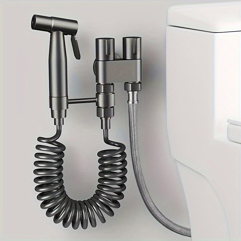 Product Introduction of Toilet Airbrush, Portable Bathroom Double Water Valve Cleaning Airbrush, Multipurpose Cleaning Airbrush for Flushing Floor Drain Toilet Washer Wall 0