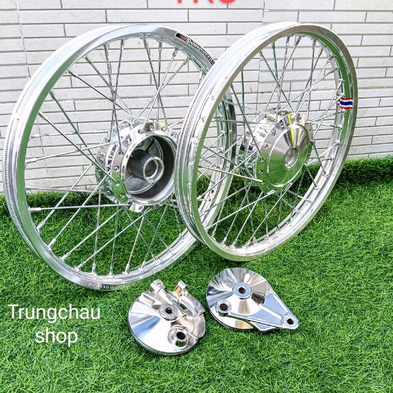 CĂM YAGUSO NIỀNG NHÔM THÁI EXCEL 1.1 ,& NIỀNG SHARK WAVE 110 DREAM WAVE 100 ,2 ĐÙM . MẠ CRÔM SÁNG BÓNG ,FULL 2 MÁ ĐÙM