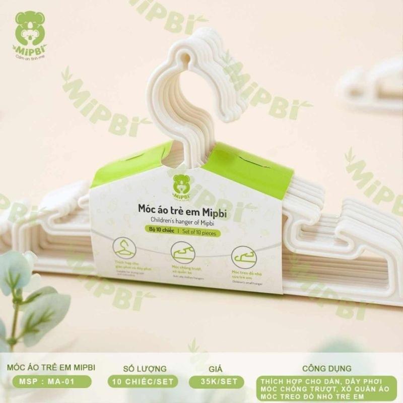 Set 10 Móc quần áo trẻ em , móc nhựa treo đồ em bé Mipbi cao cấp 8