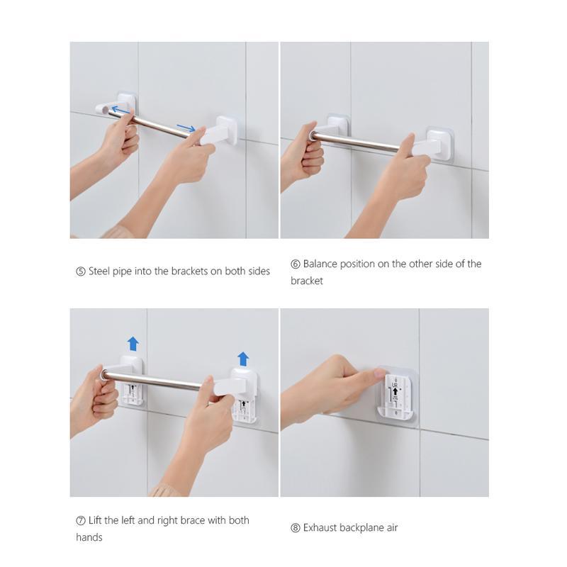 Kitchen Roll Holder, 1 Count Self Adhesive Wall Mounted Tissue Holder, Durable Storage Rack for Kitchen Bathroom, Home Organizer 7