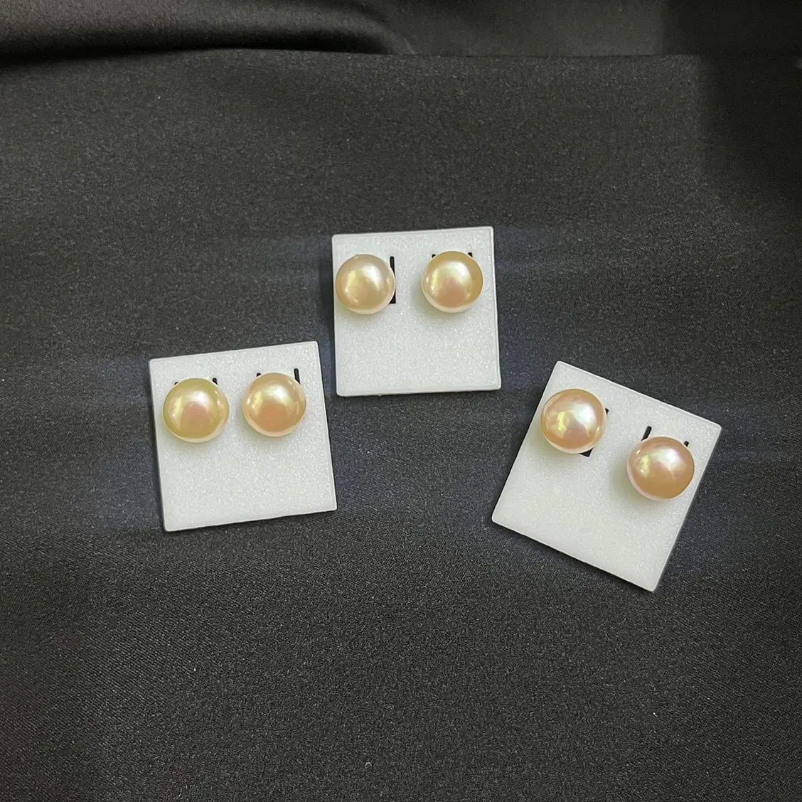 Hoa tai size 8mm màu hồng cam