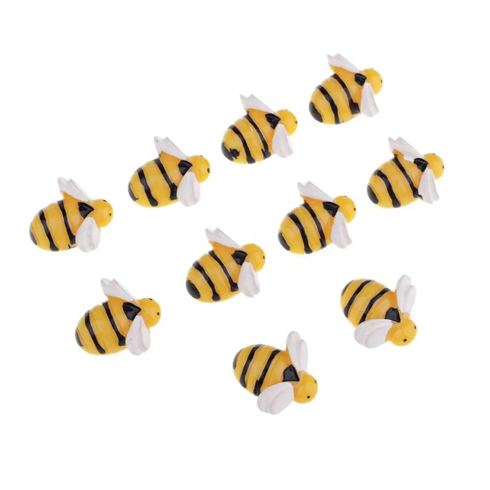 10 Piece Bee Shape Resin Flatback Embellishment for Case