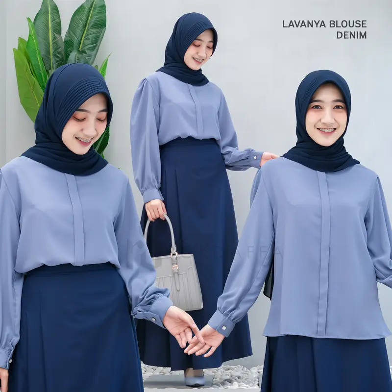 Lavanya Blouse Wanita Bahan Seamless Baju Kerja by Rokdaffa 1