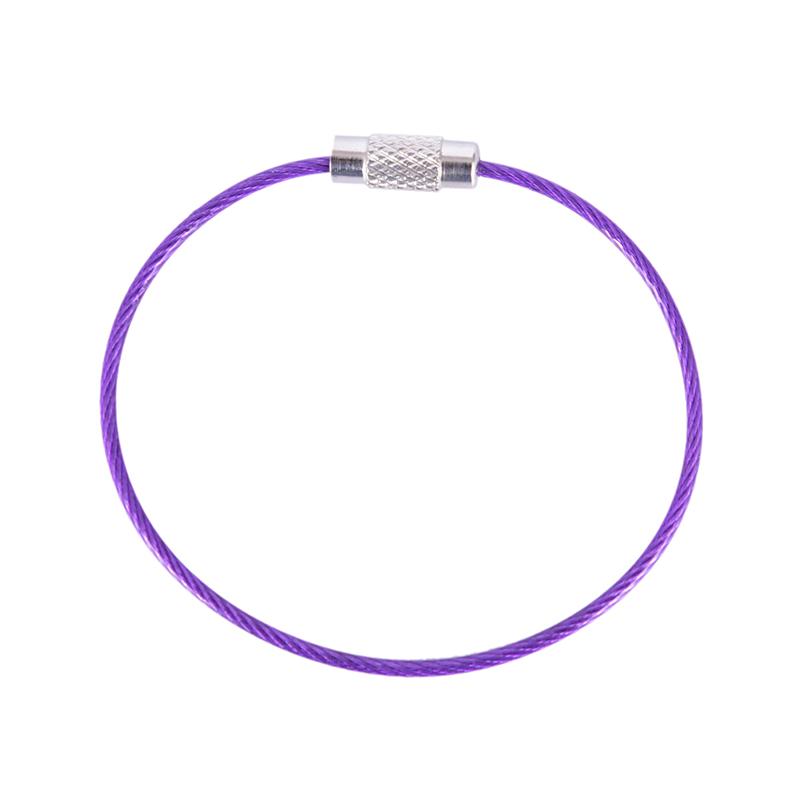 Product Introduction of Wire Keychain Keyring Circle Rope Cable Loop Screw Lock Gadget 25