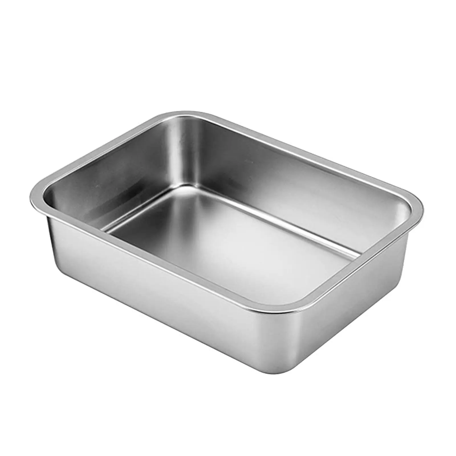 Stainless Steel Litter Box for Cat Smooth Surface Easy to Clean Rust Proof
