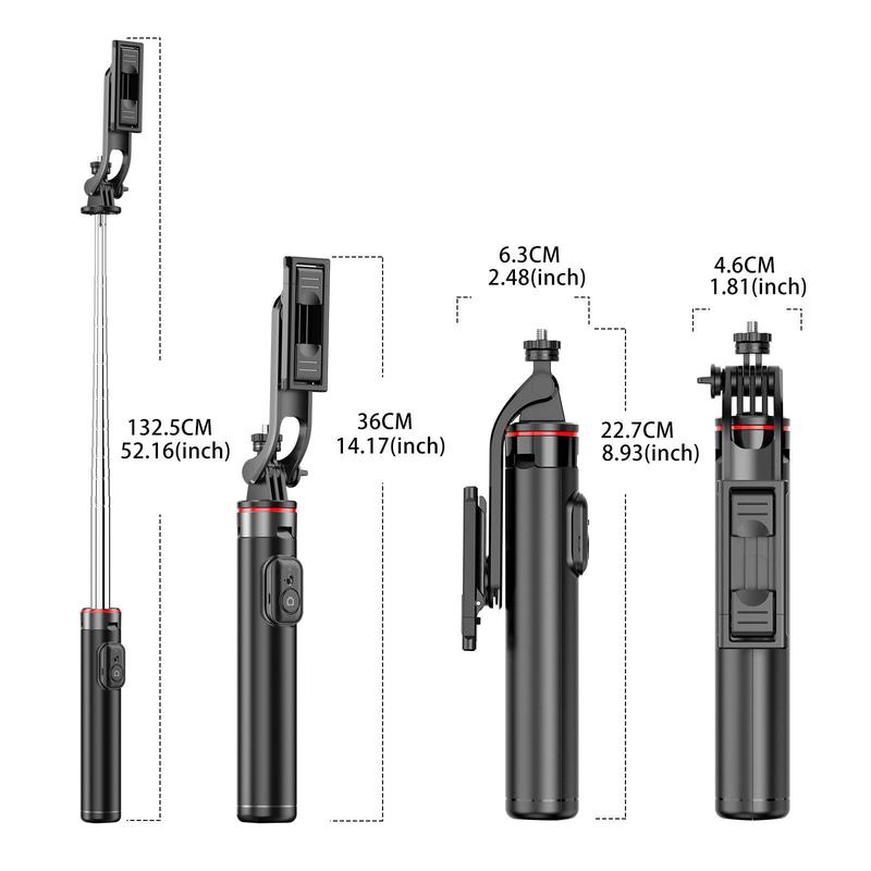 Product Introduction of Selfie Stick & Phone Tripod with Remote, 1 Count Extendable Cell Phone Tripod & Detachable Phone Holder, Selfie Stick Tripod Stand for iPhone Samsung Huawei Xiaomi Oneplus 1