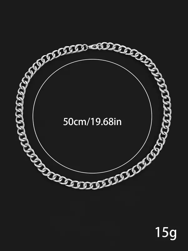 Stainless Steel Chain Necklace, Fashion Jewelry for Party, Daily Clothing Decor, Trendy All-match & Exquisite Jewelry for Birthday Gift 1