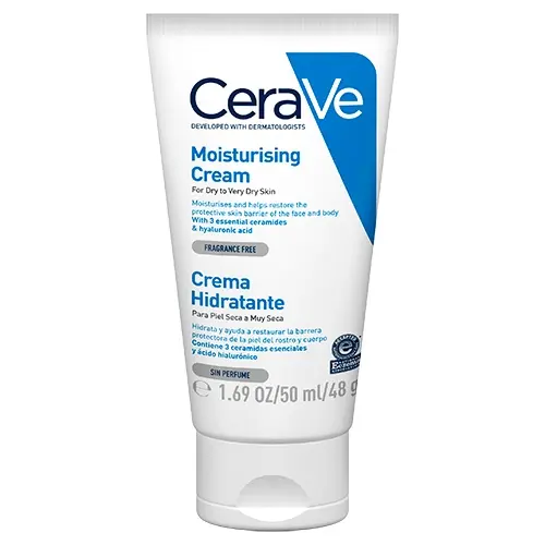 CeraVe Moisturising Cream 50ml Cleanser Fragrance Facial Hydrating Skincare Hyaluronic Acid Moisturizer Eczema Moisturizer Eczema