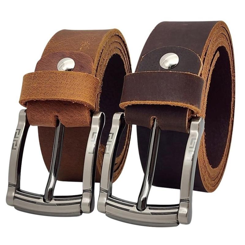  Thắt lưng nam da bò sáp DHM-507 | Đầu khoá laze hợp kim không gỉ thời trang | Bảo hành 12 tháng 