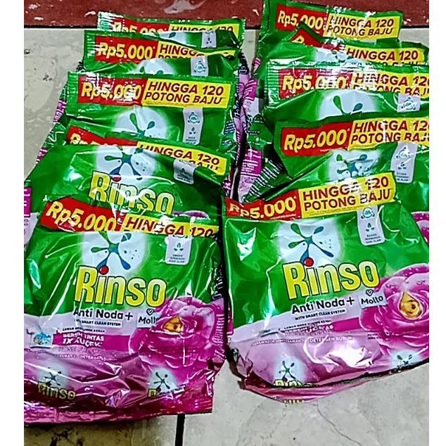 Paket Hemat 7 pcs Detergen Rinso Bubuk 5000an 195gr 3